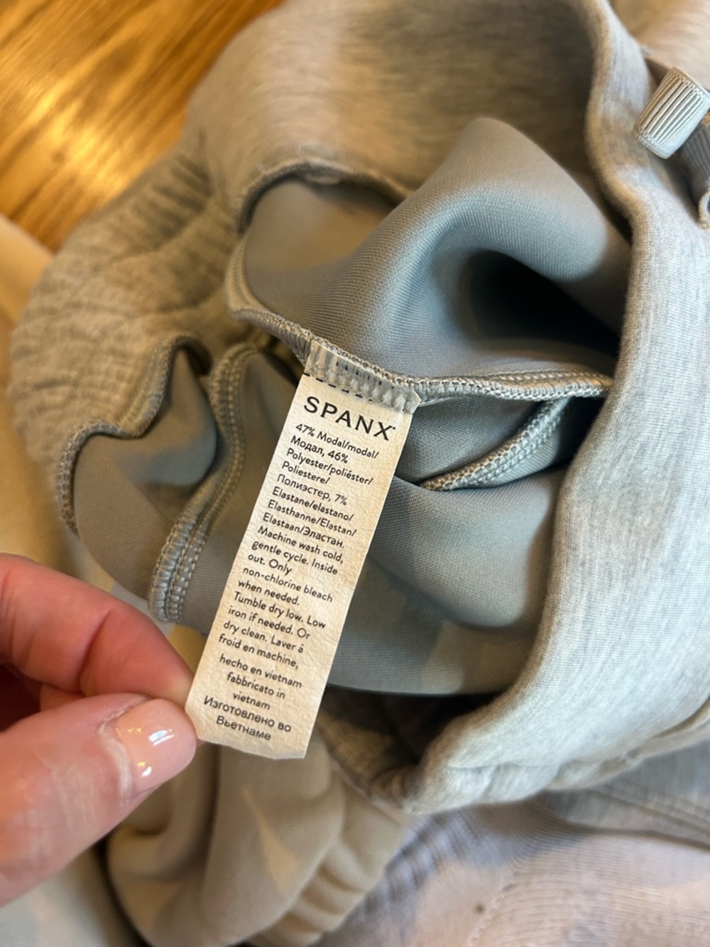 SPANX Wide-Leg Sweatpants - Heather Gray - Picture 6 of 8